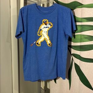 Baseballism Pixel Graphic Shirt Size Youth Large Ken Griffey Jr Tee No. 24